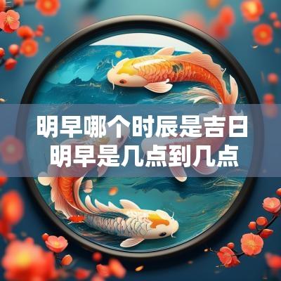 明早哪个时辰是吉日 明早是几点到几点