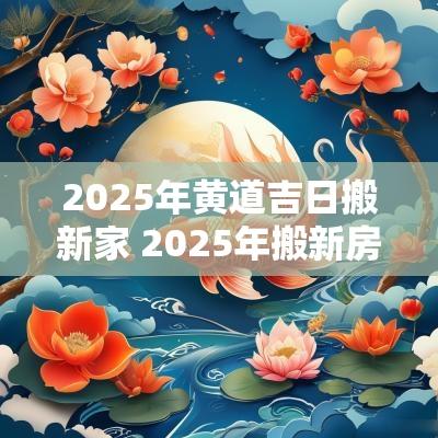 2025年黄道吉日搬新家 2025年搬新房黄道吉日一览表