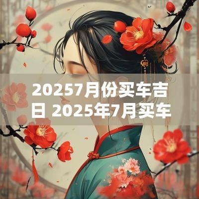 20257月份买车吉日 2025年7月买车吉日
