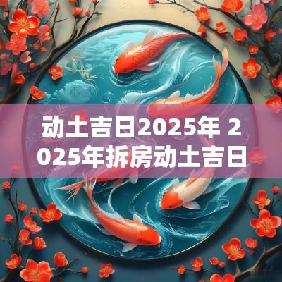 动土吉日2025年 2025年拆房动土吉日