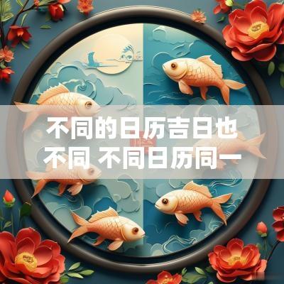 不同的日历吉日也不同 不同日历同一天吉时为什么不同