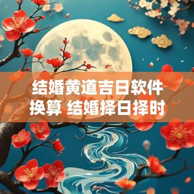 结婚黄道吉日软件换算 结婚择日择时软件