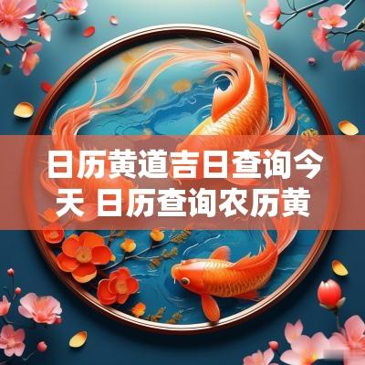 日历黄道吉日查询今天 日历查询农历黄道吉日