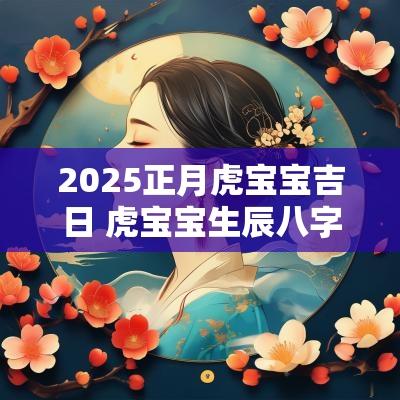 2025正月虎宝宝吉日 虎宝宝生辰八字出生吉日