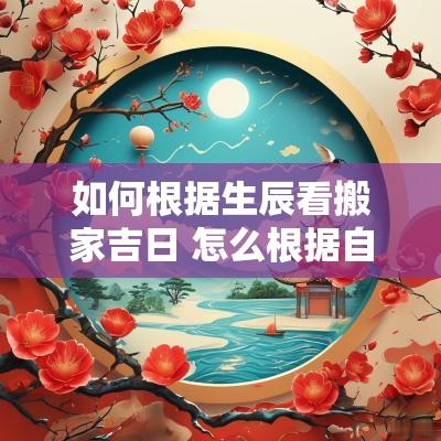 如何根据生辰看搬家吉日 怎么根据自己的生辰选搬家日子