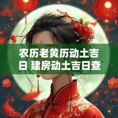 农历老黄历动土吉日 建房动土吉日查询老黄历