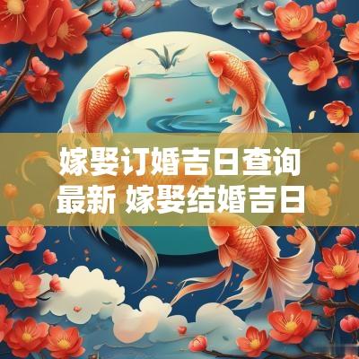 嫁娶订婚吉日查询最新 嫁娶结婚吉日精准预报