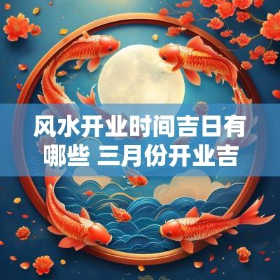 风水开业时间吉日有哪些 三月份开业吉日是哪几天