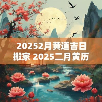 20252月黄道吉日搬家 2025二月黄历搬家吉日