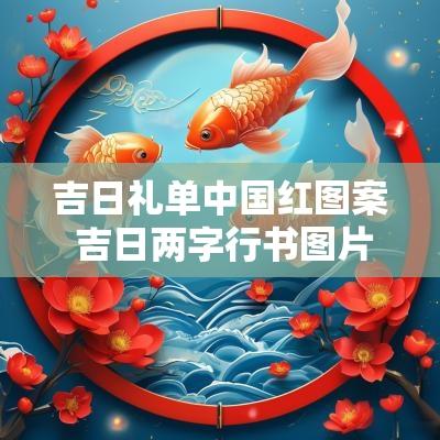 吉日礼单中国红图案 吉日两字行书图片大全