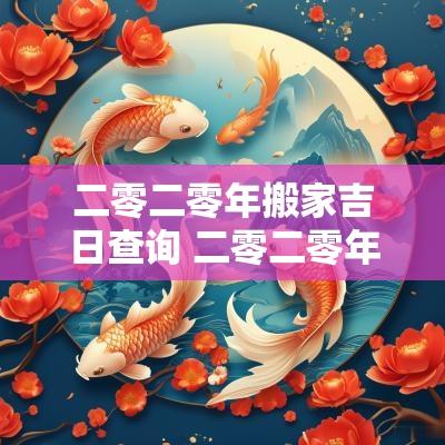 二零二零年搬家吉日查询 二零二零年阴历十月搬家吉日