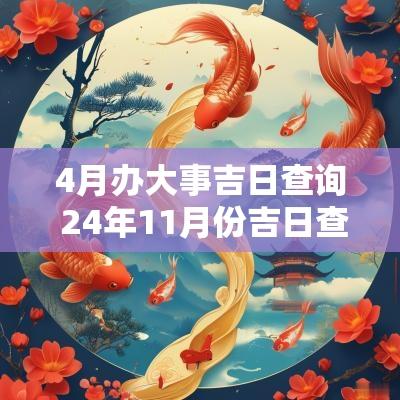 4月办大事吉日查询 24年11月份吉日查询
