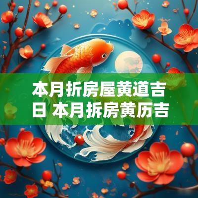 本月折房屋黄道吉日 本月拆房黄历吉日查询