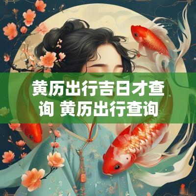 黄历出行吉日才查询 黄历出行查询