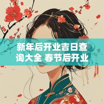 新年后开业吉日查询大全 春节后开业吉日2025年