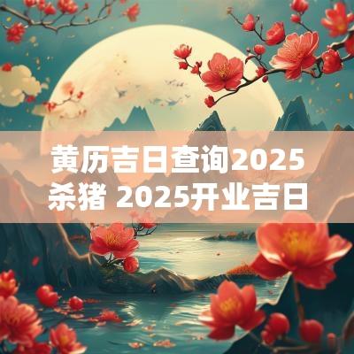 黄历吉日查询2025杀猪 2025开业吉日吉时黄历