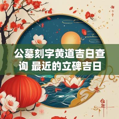公墓刻字黄道吉日查询 最近的立碑吉日查询表