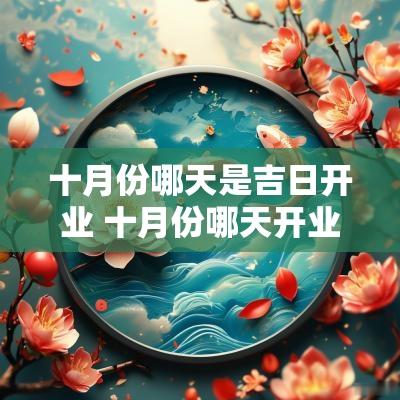 十月份哪天是吉日开业 十月份哪天开业最好