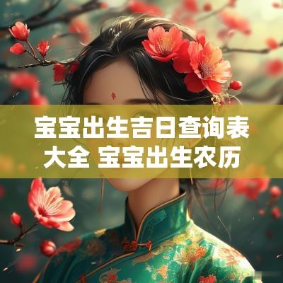 宝宝出生吉日查询表大全 宝宝出生农历吉日查询表