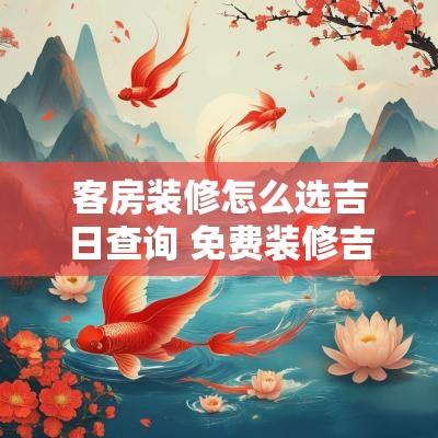 客房装修怎么选吉日查询 免费装修吉日查询大全