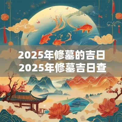 2025年修墓的吉日 2025年修墓吉日查询