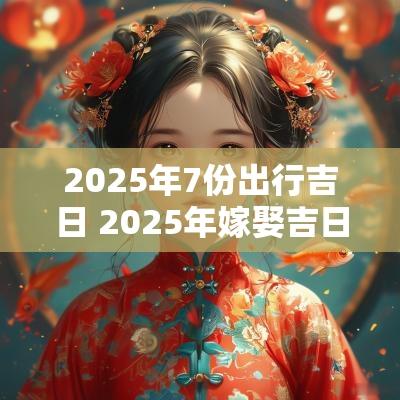2025年7份出行吉日 2025年嫁娶吉日吉时