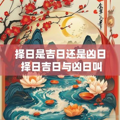 择日是吉日还是凶日 择日吉日与凶日叫法