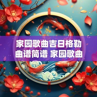 家园歌曲吉日格勒曲谱简谱 家园歌曲乐谱