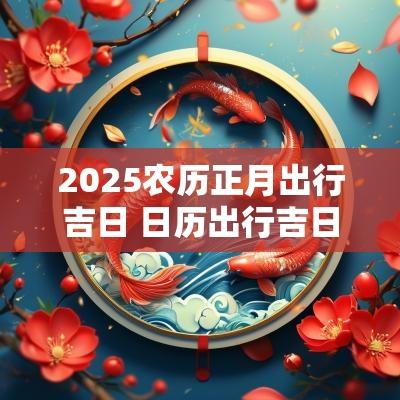2025农历正月出行吉日 日历出行吉日2025