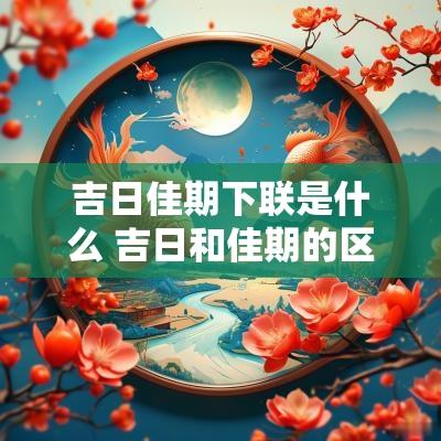 吉日佳期下联是什么 吉日和佳期的区别