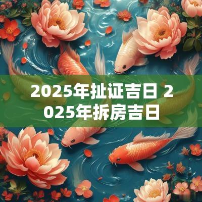 2025年扯证吉日 2025年拆房吉日