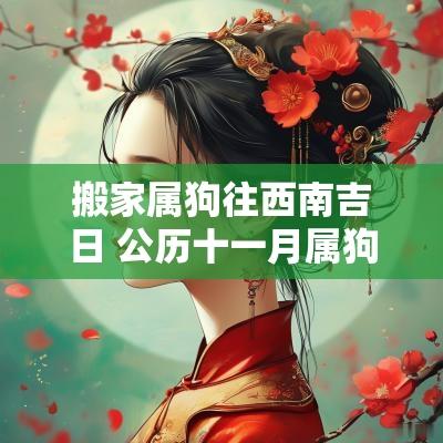 搬家属狗往西南吉日 公历十一月属狗搬家吉日
