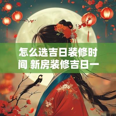 怎么选吉日装修时间 新房装修吉日一览表