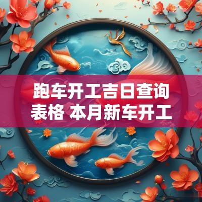 跑车开工吉日查询表格 本月新车开工吉日吉时查询