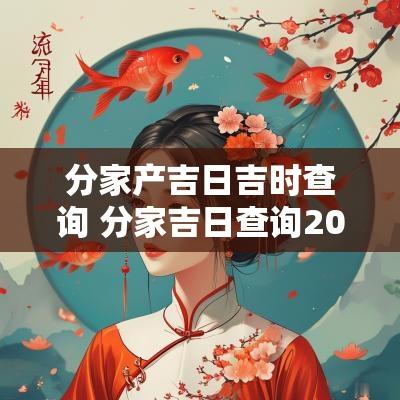 分家产吉日吉时查询 分家吉日查询2025