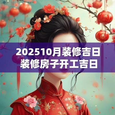 202510月装修吉日 装修房子开工吉日如何选