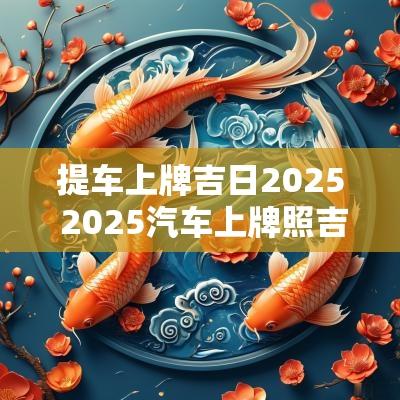 提车上牌吉日2025 2025汽车上牌照吉日