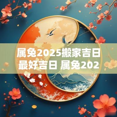 属兔2025搬家吉日最好吉日 属兔2025搬家吉日一览表