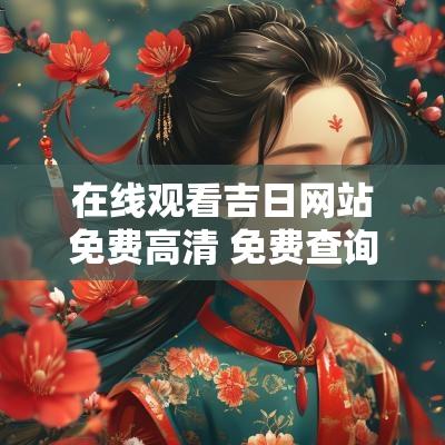 在线观看吉日网站免费高清 免费查询吉日