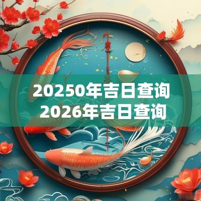 20250年吉日查询 2026年吉日查询