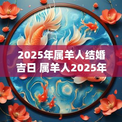 2025年属羊人结婚吉日 属羊人2025年订婚吉日