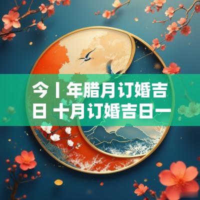 今丨年腊月订婚吉日 十月订婚吉日一览表