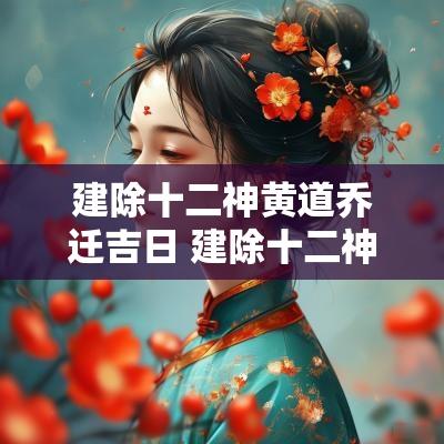 建除十二神黄道乔迁吉日 建除十二神危日是吉日吗