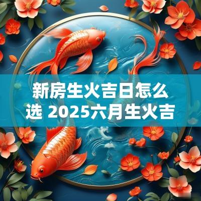 新房生火吉日怎么选 2025六月生火吉日
