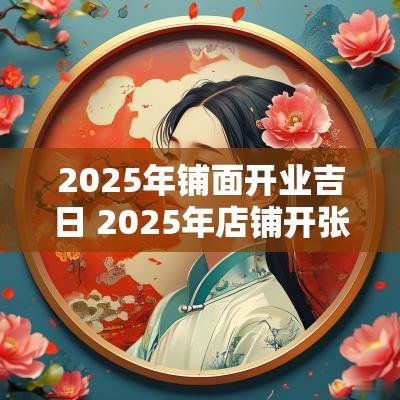 2025年铺面开业吉日 2025年店铺开张吉日