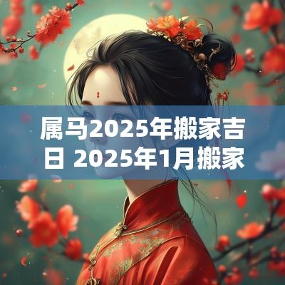 属马2025年搬家吉日 2025年1月搬家吉日吉时