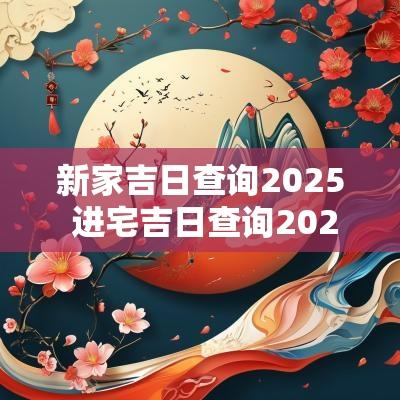 新家吉日查询2025 进宅吉日查询2025