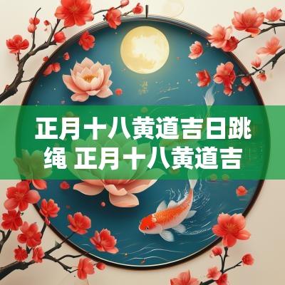 正月十八黄道吉日跳绳 正月十八黄道吉日一览