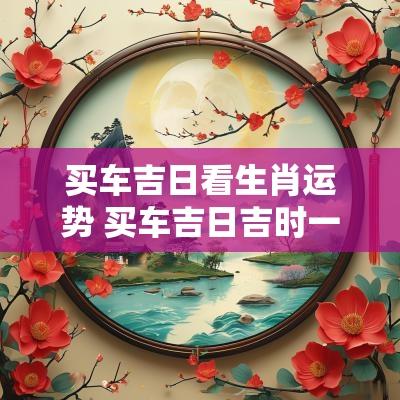 买车吉日看生肖运势 买车吉日吉时一览表