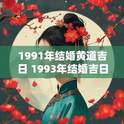 1991年结婚黄道吉日 1993年结婚吉日一览表